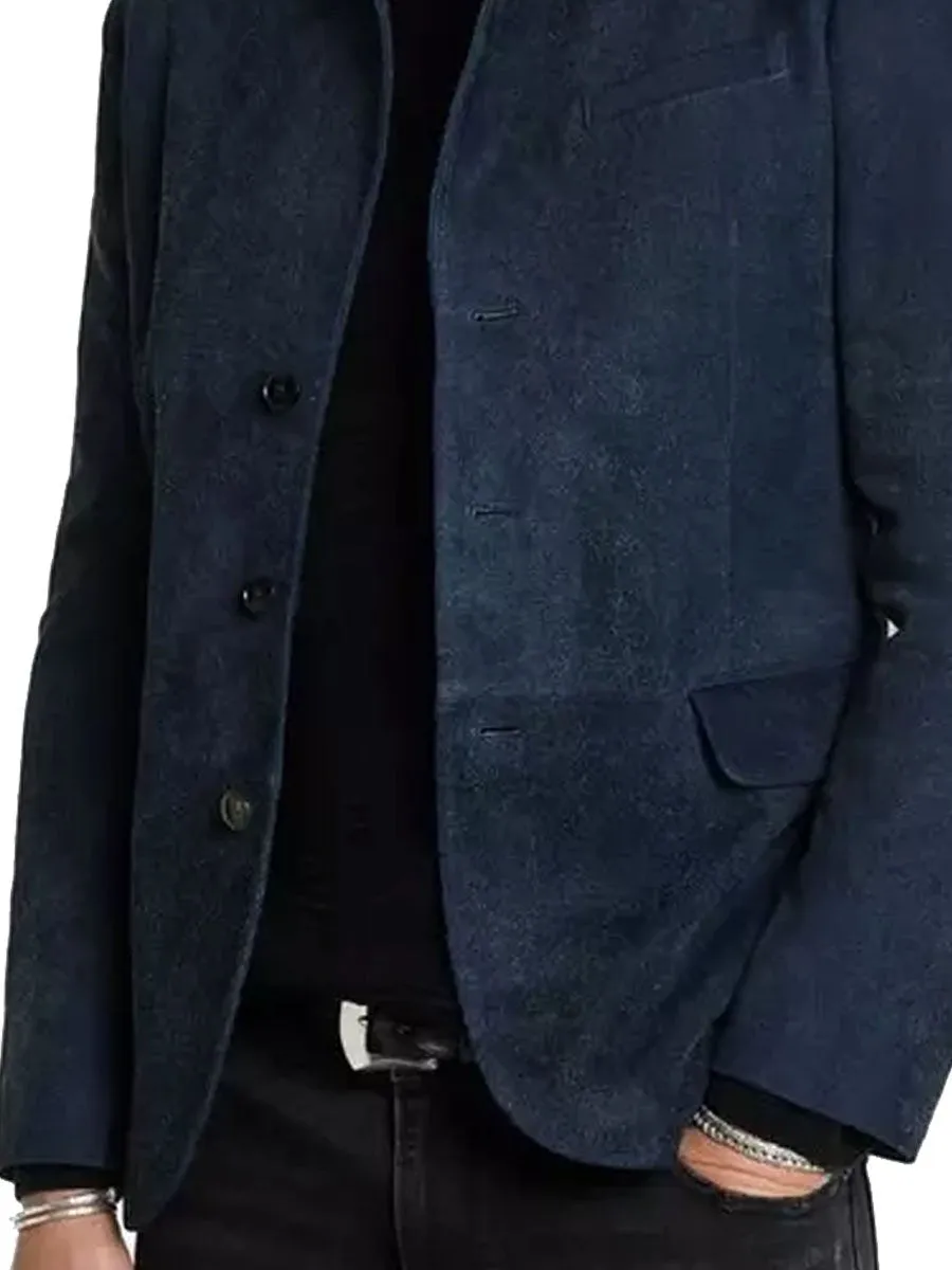 【24-hour shipping】Men's Single Breasted Vintage Woolen Casual Blazer