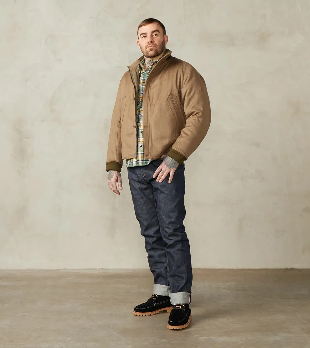 American Vector Bomber - Fox Brothers® Fawn Covert Cloth