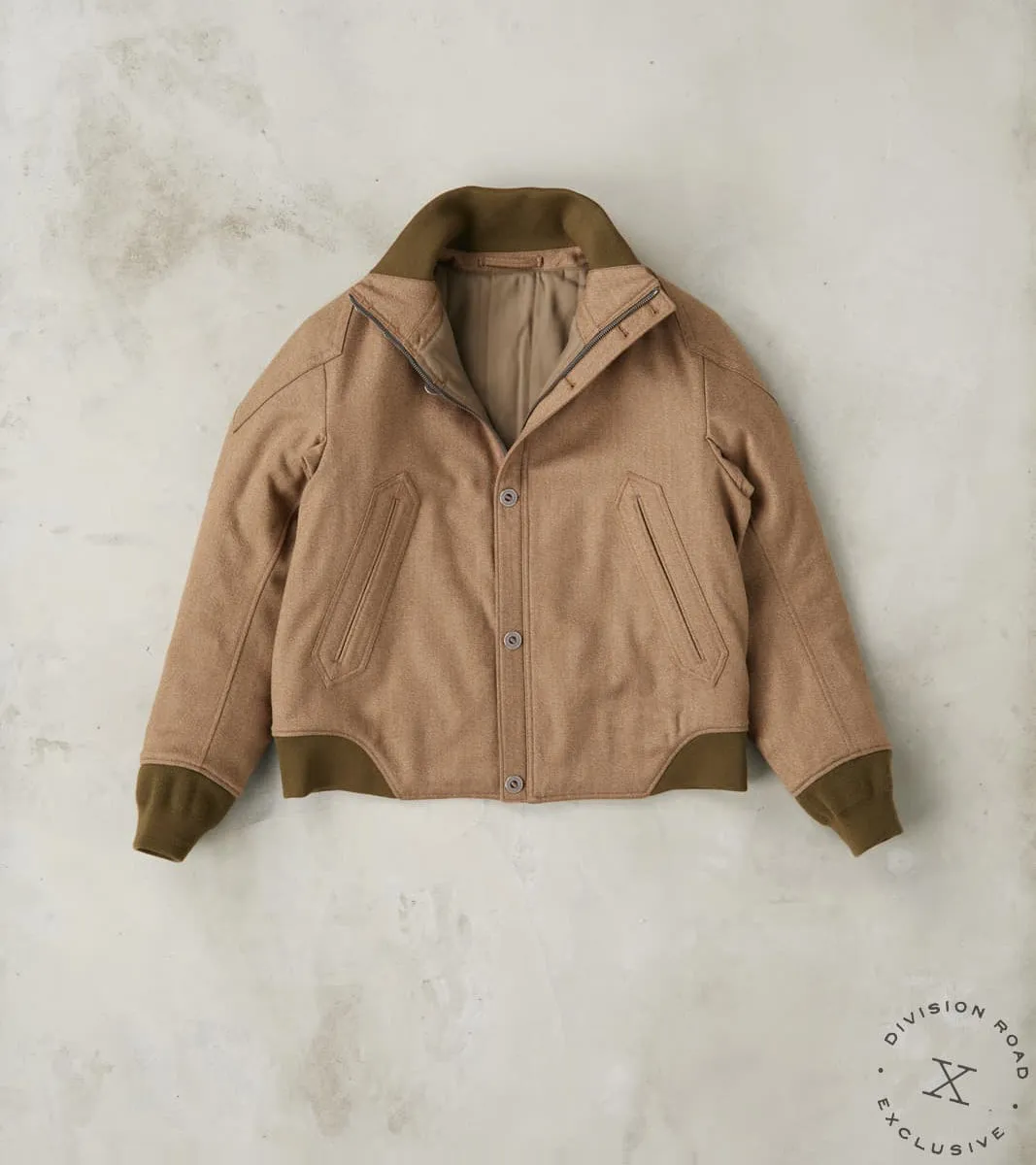 American Vector Bomber - Fox Brothers® Fawn Covert Cloth