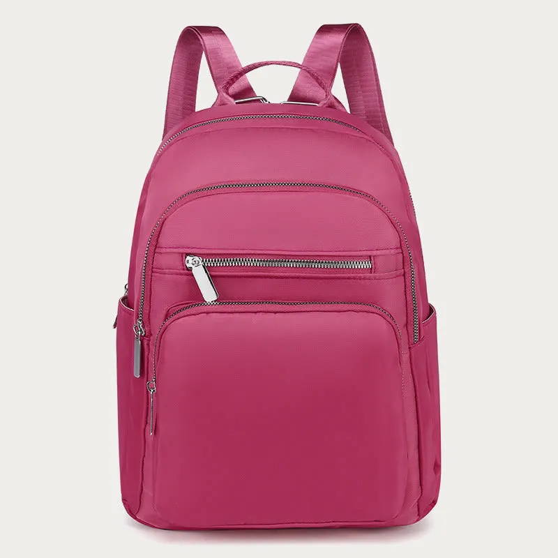 Backpack For Daily Use Simple Solid Color Casual Oxford Daypack