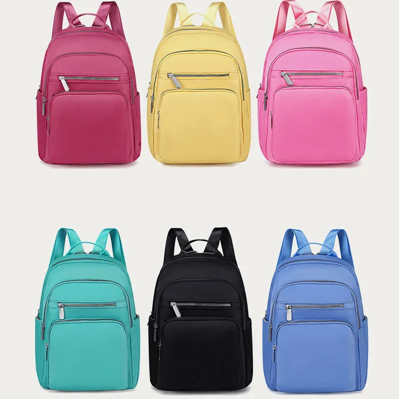 Backpack For Daily Use Simple Solid Color Casual Oxford Daypack