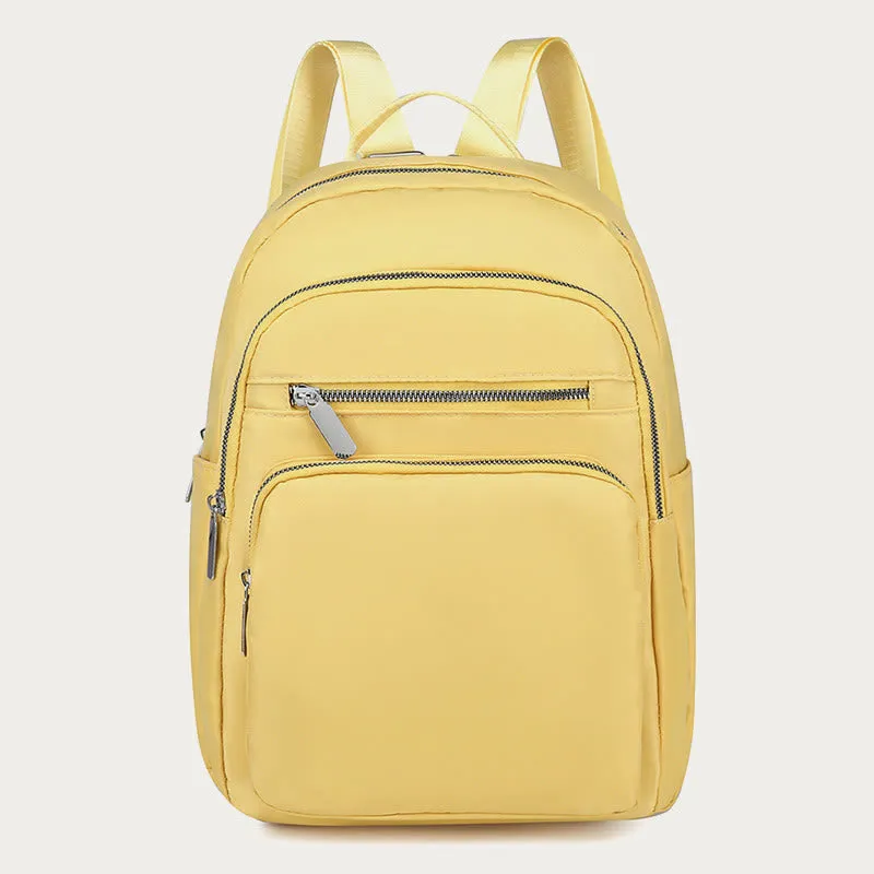 Backpack For Daily Use Simple Solid Color Casual Oxford Daypack