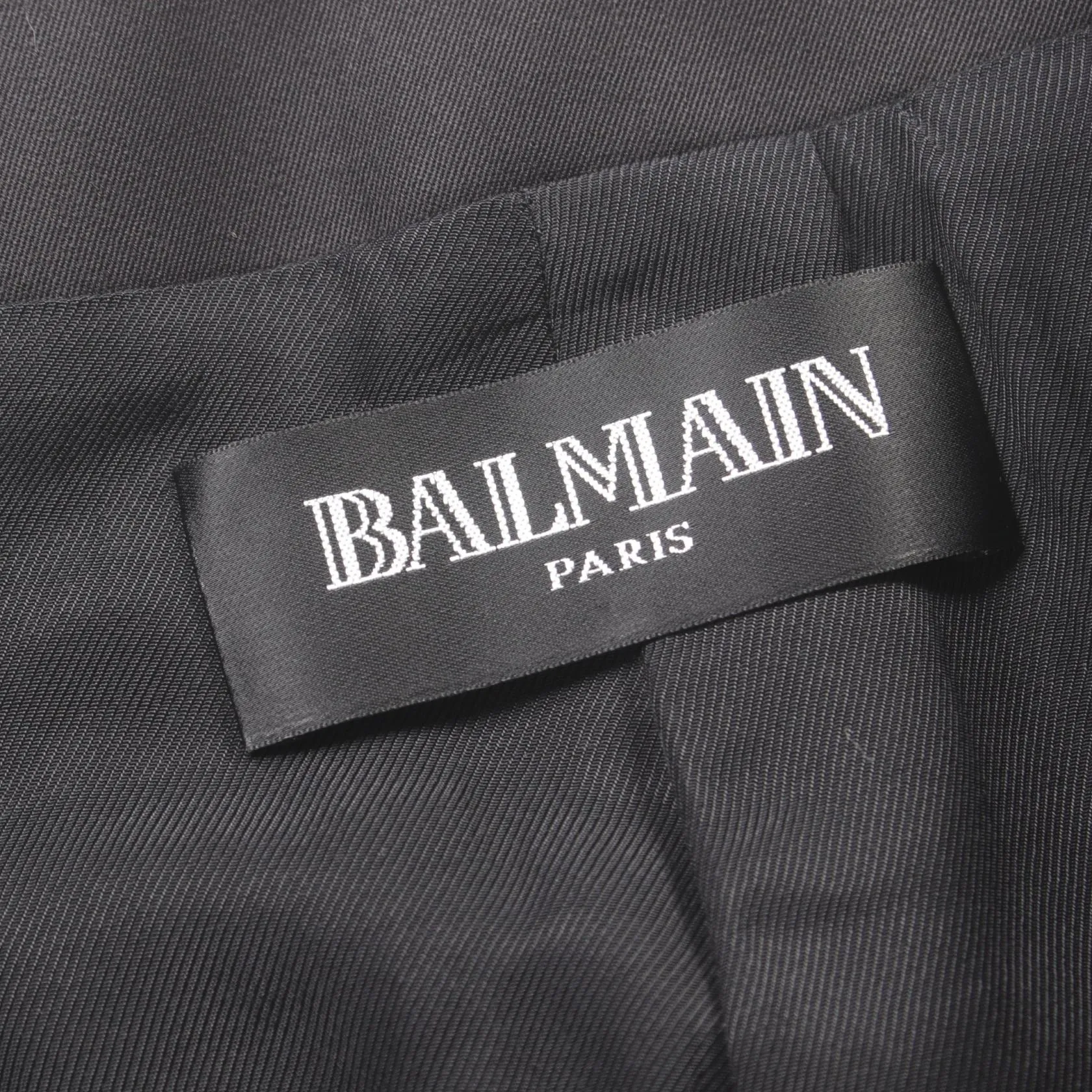 Balmain Wool Collarless Jacket Black