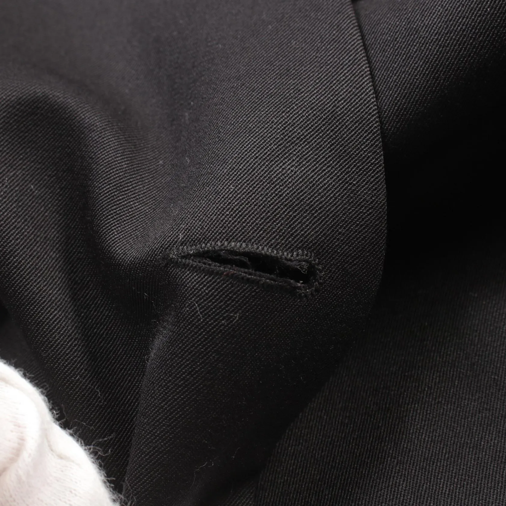 Balmain Wool Collarless Jacket Black