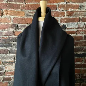 Black Wool Coating - 85% Wool