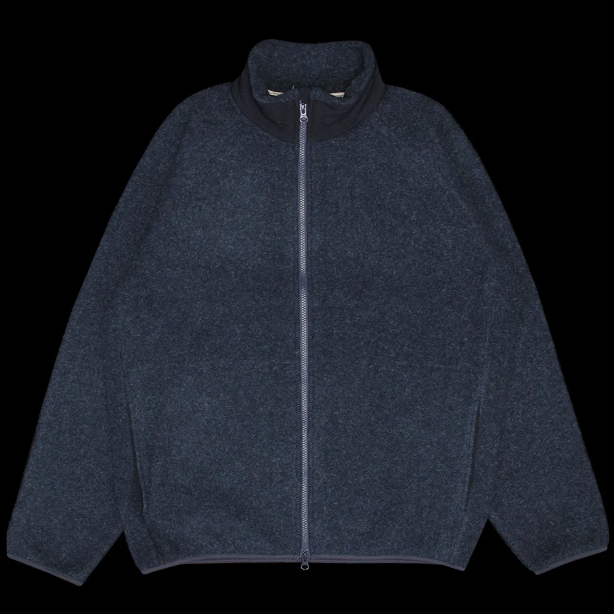 Boiled Wool Zip-Up Sweater