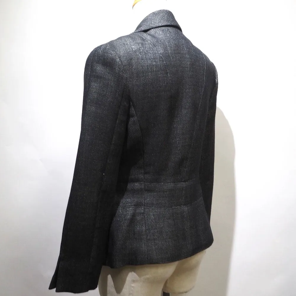 Chanel Wool Tailored Jacket Black