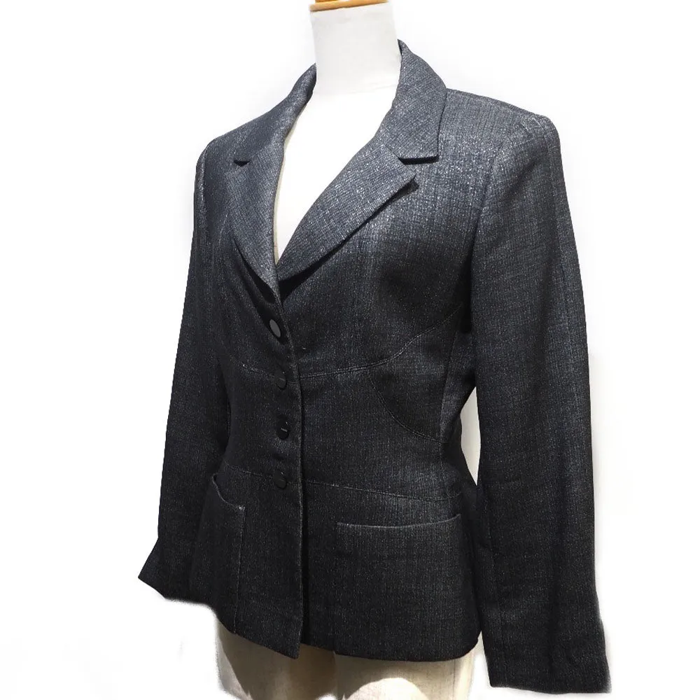 Chanel Wool Tailored Jacket Black
