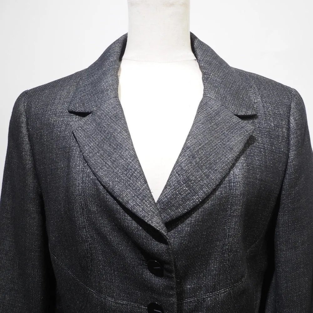 Chanel Wool Tailored Jacket Black