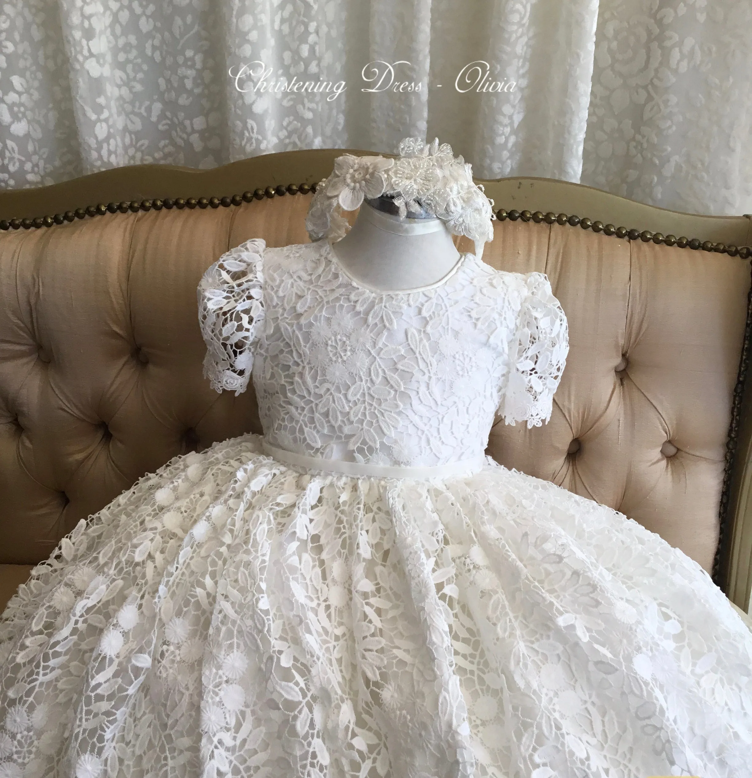 Christening Toddlers Dress - Olivia