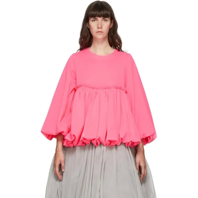 Comme des Garcons Pink Pique Balloon Blouse