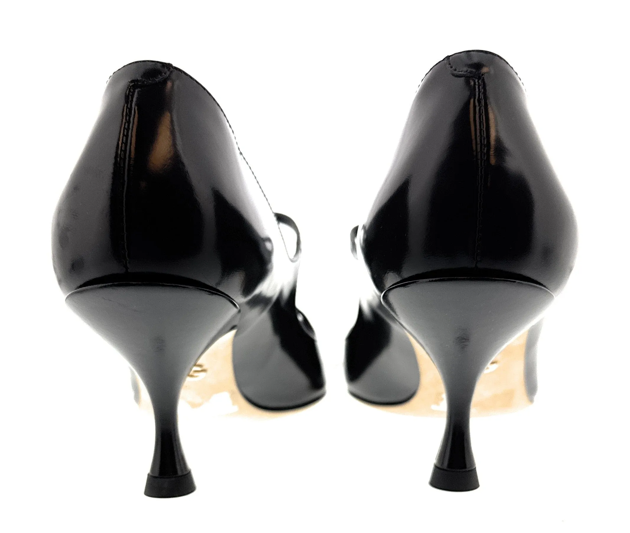 Dolce & Gabbana Black Classic T-Strap Kitten Heels-EU37