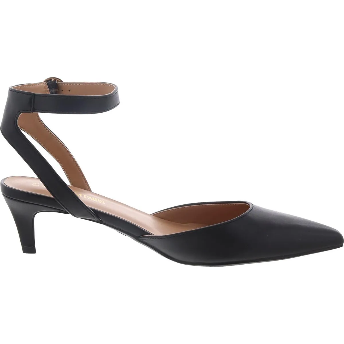 Dream Pairs Womens Faux Leather Ankle Strap Kitten Heels