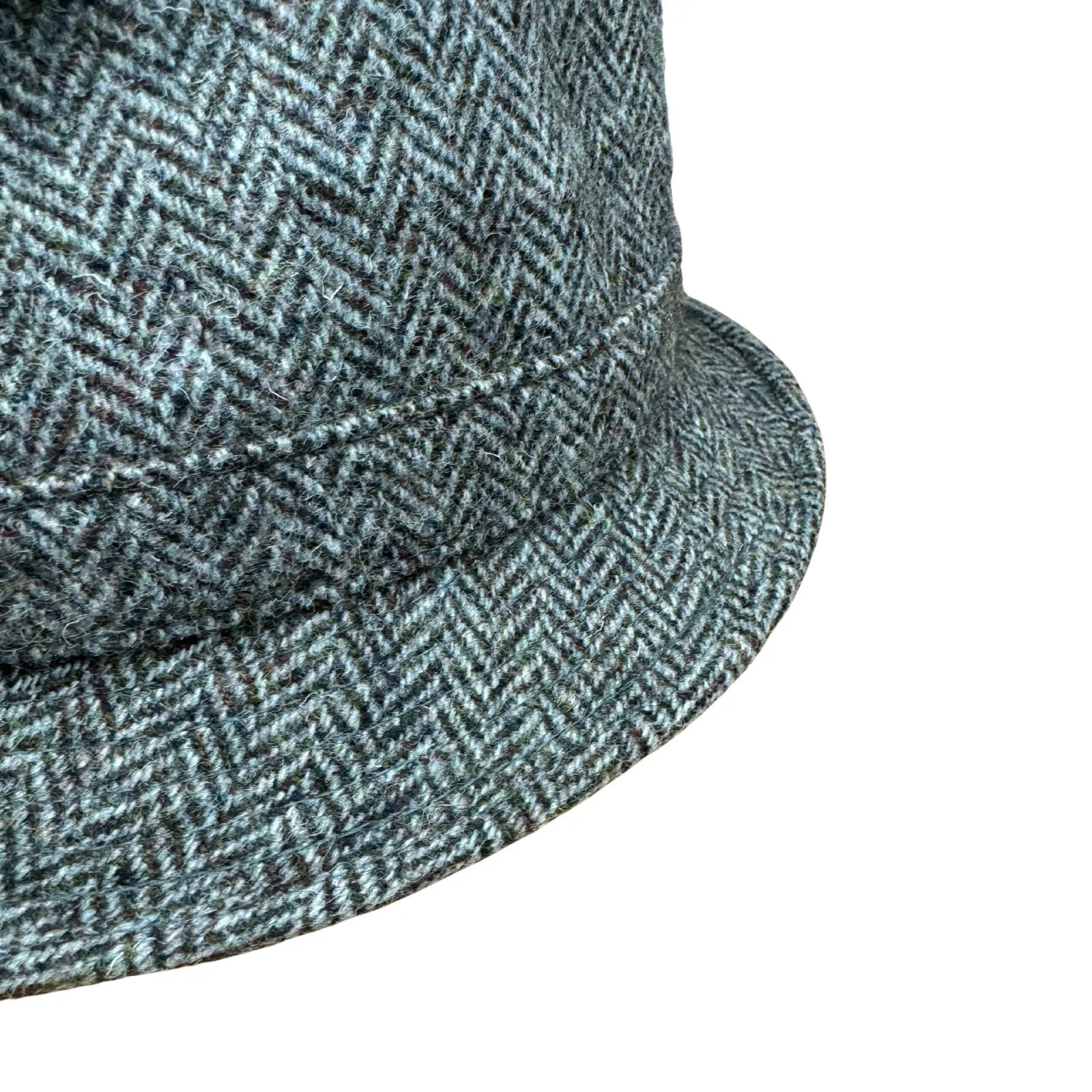 Harris Tweed Failsworth Elgin Made in Britain Trilby Hat - Blue/Grey