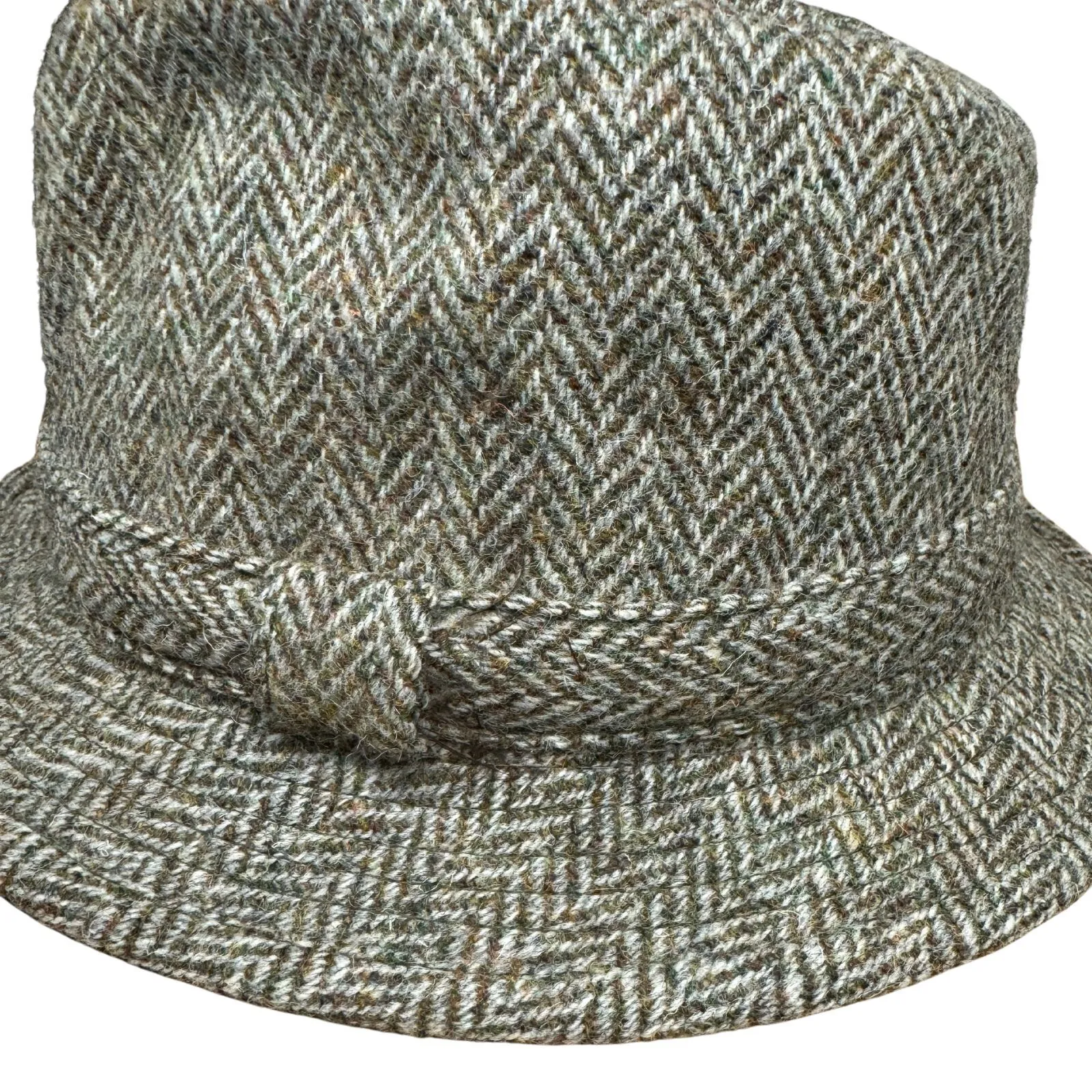 Harris Tweed Failsworth Elgin Made in Britain Trilby Hat - Brown/Grey