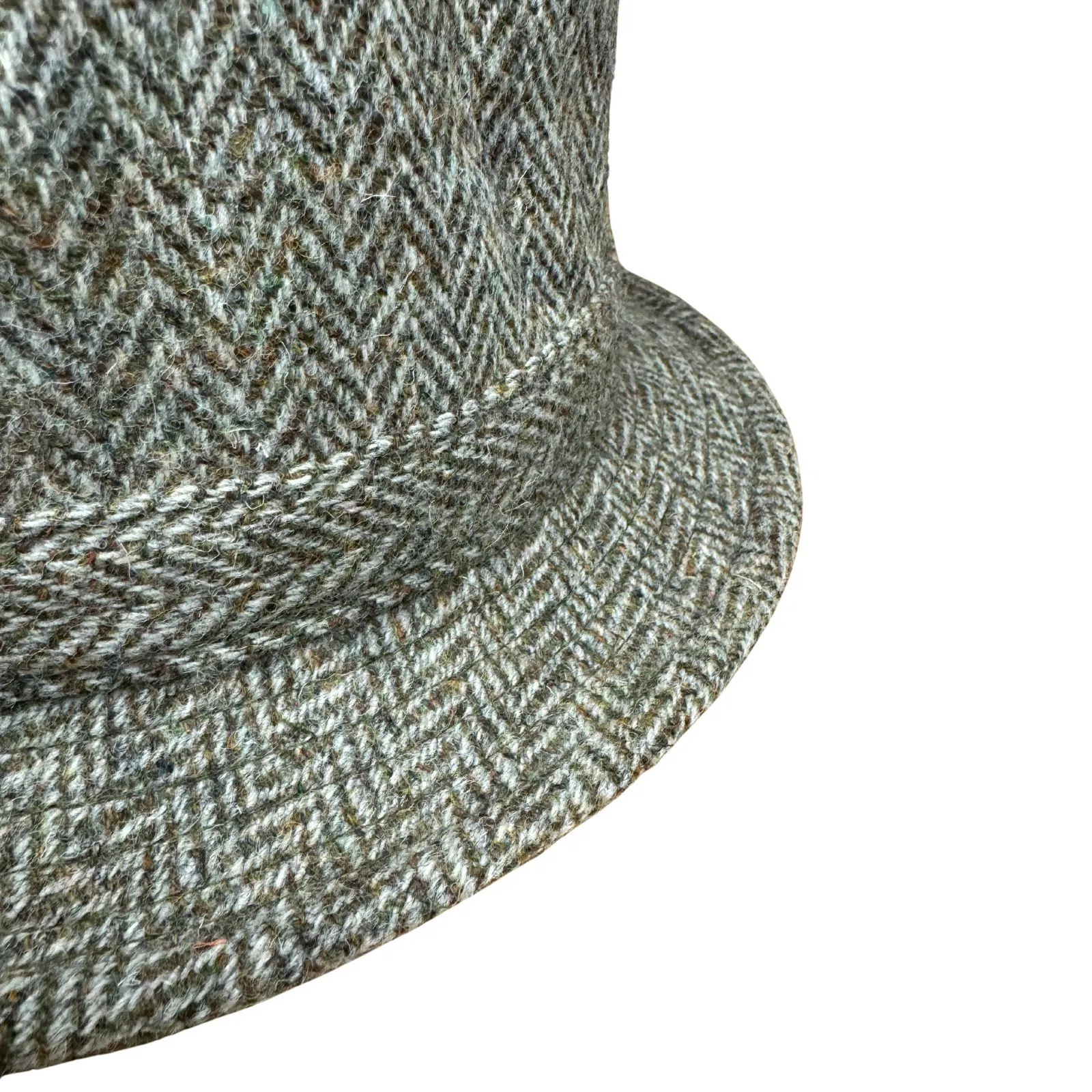 Harris Tweed Failsworth Elgin Made in Britain Trilby Hat - Brown/Grey