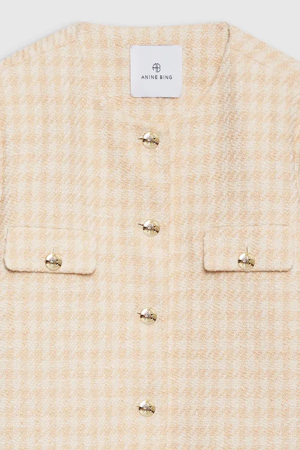 JANET JACKET - CREAM AND PEACH