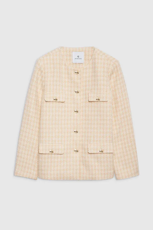 JANET JACKET - CREAM AND PEACH