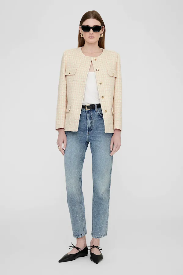 JANET JACKET - CREAM AND PEACH