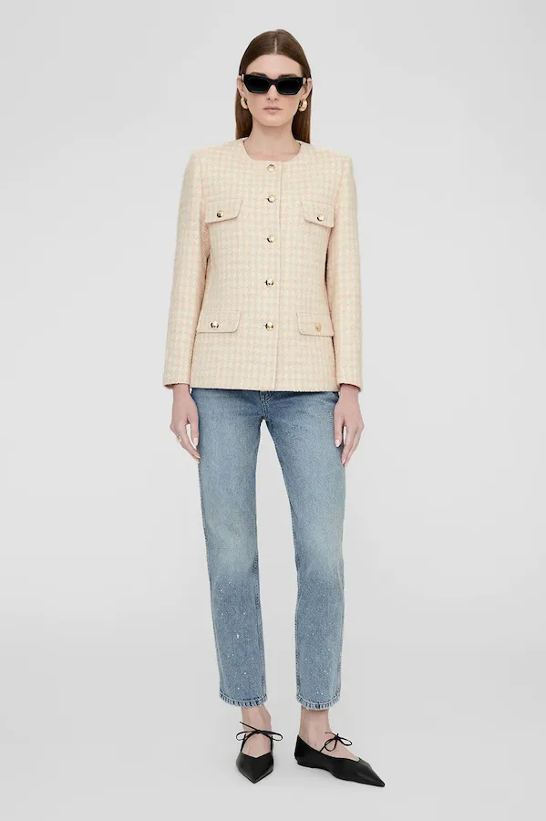 JANET JACKET - CREAM AND PEACH