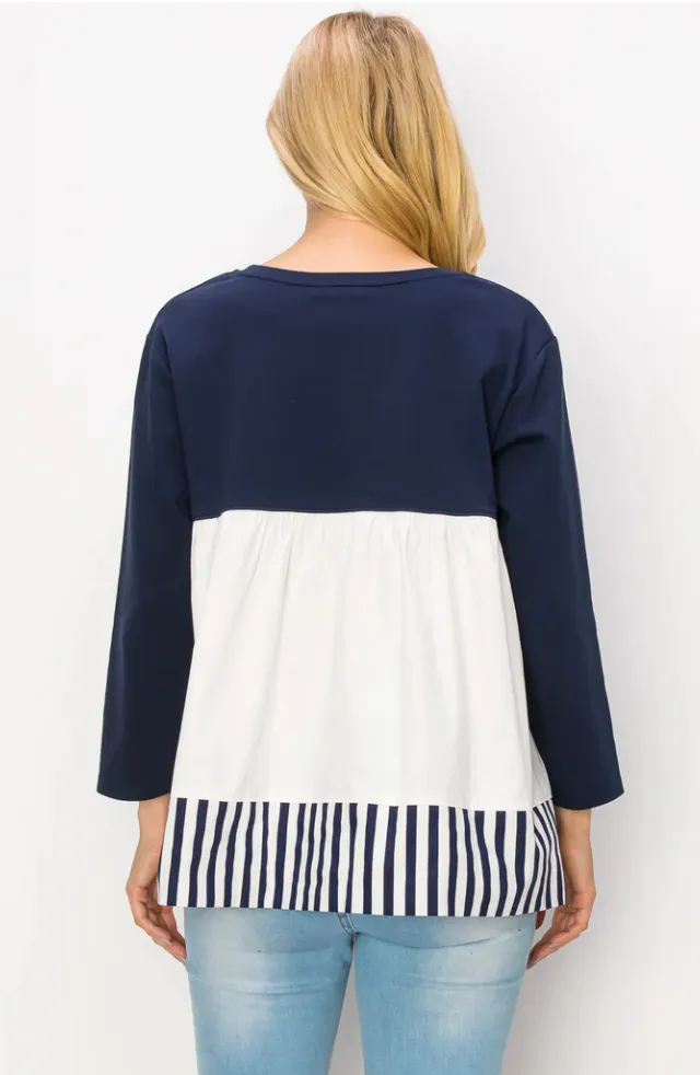 Joh Regina Top Navy
