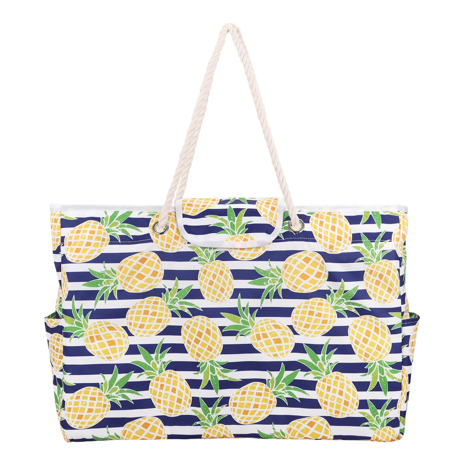 Larg Capacity Stripe Printing Oxford Beach Bag-Showtown
