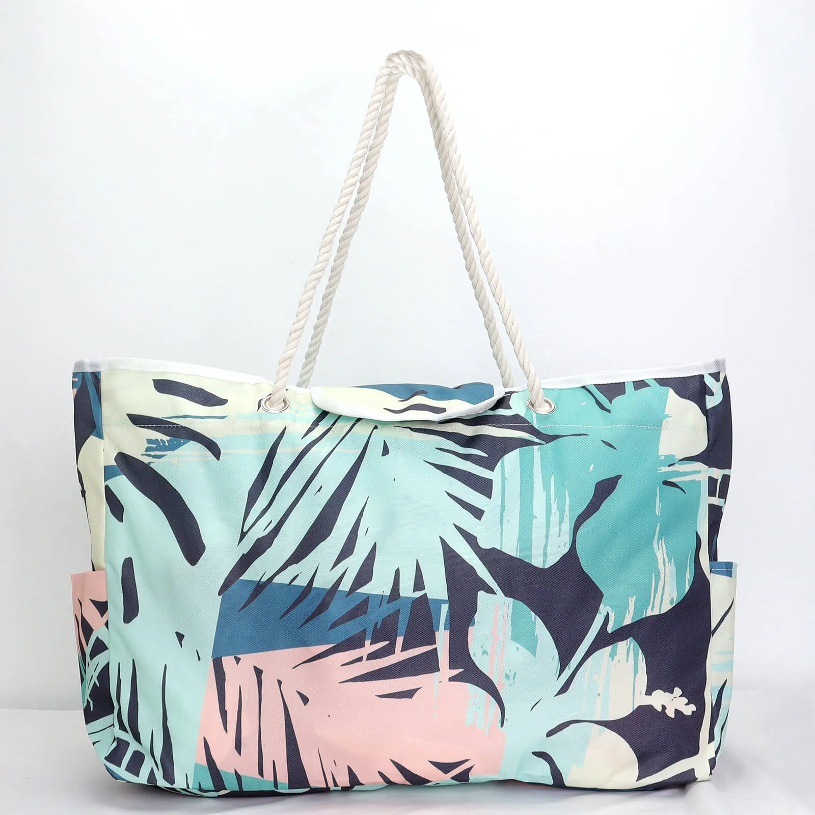 Larg Capacity Stripe Printing Oxford Beach Bag-Showtown