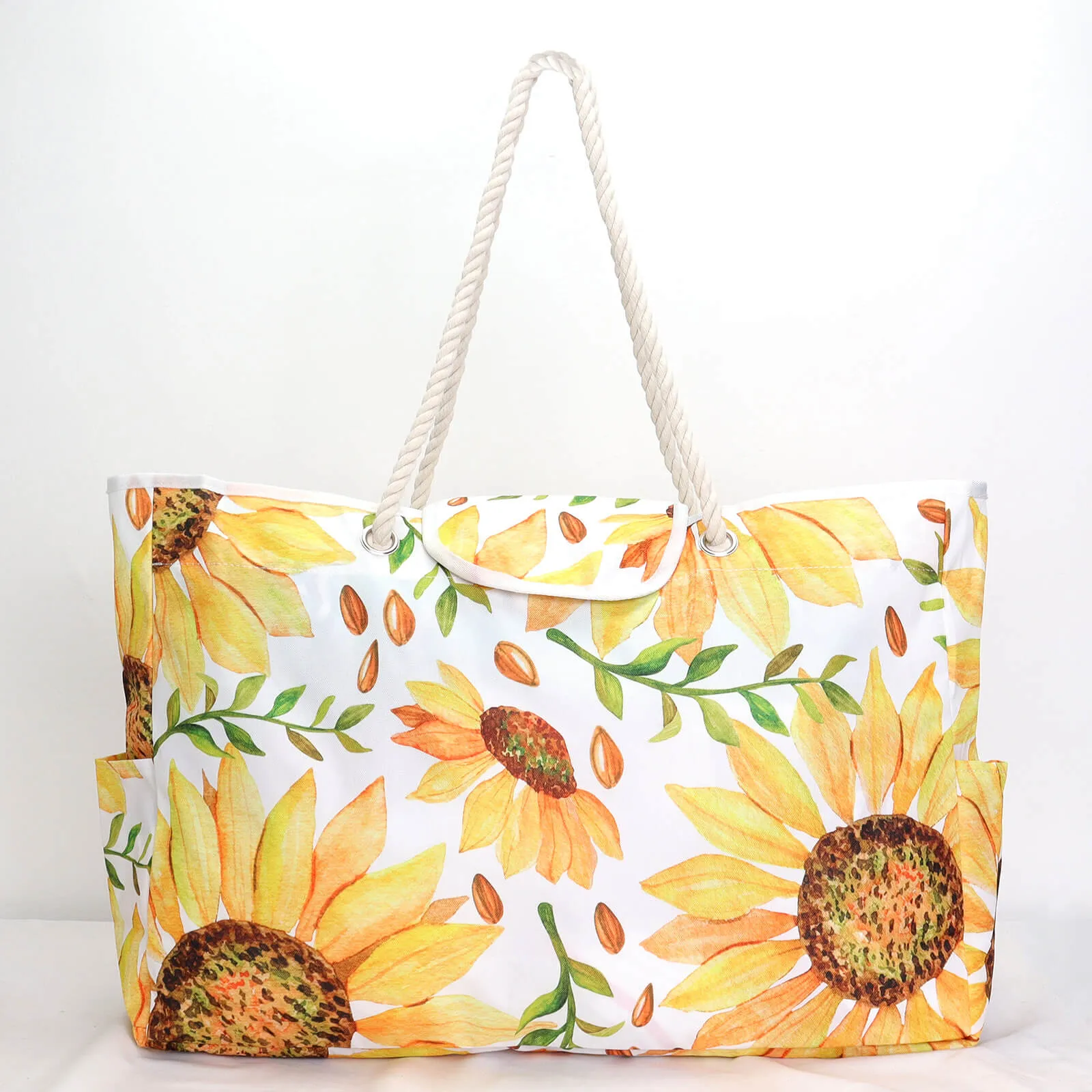 Larg Capacity Stripe Printing Oxford Beach Bag-Showtown