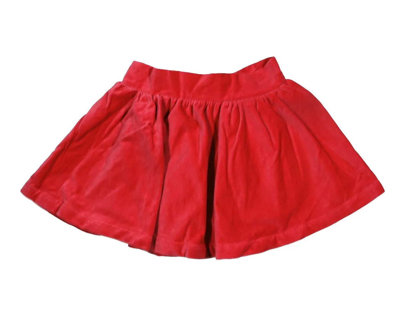 LuLu BeBe Girls Velvet Party Skirt - Red