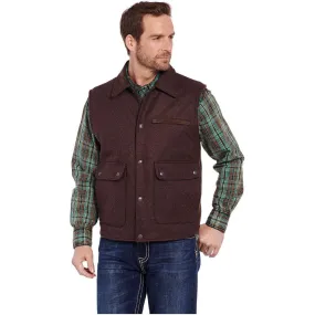 Men's Cripple Creek Wool Melton Vest With Nubuck Leather Trim & Concealed Carry Pocket CR38566-34
