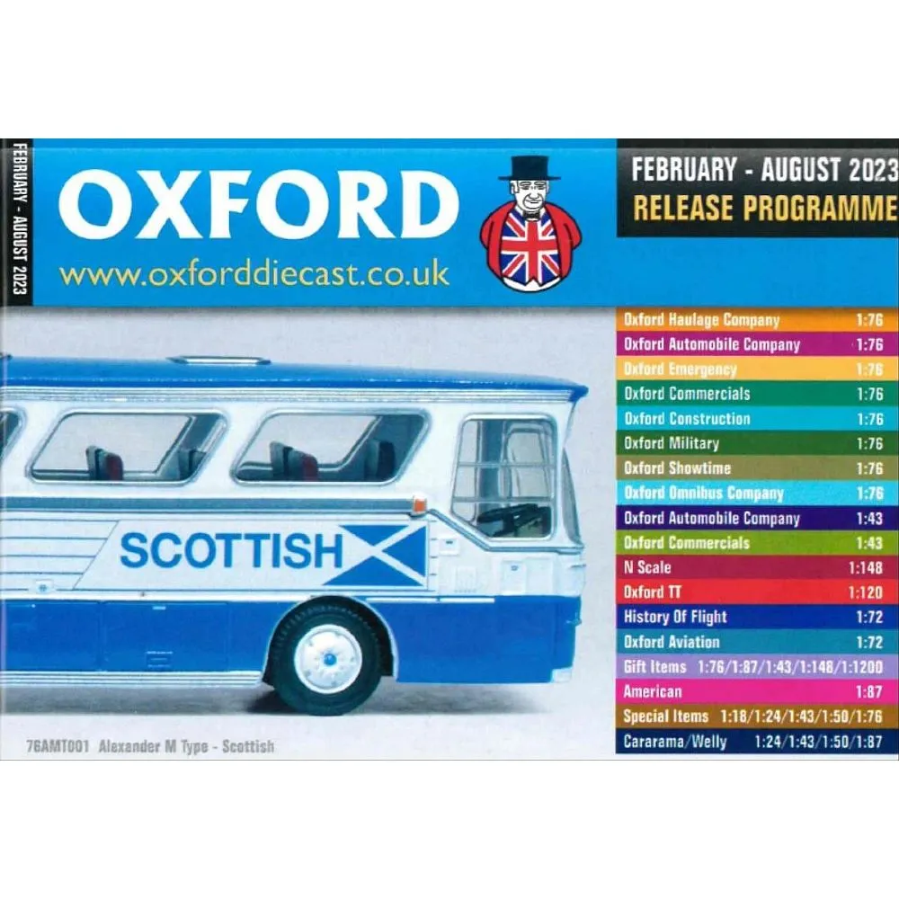 Oxford Diecast 48 Page Release Programme Catalogue Feb-Aug 2023