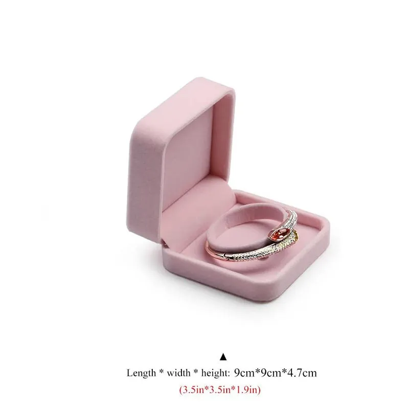 Pink Velvet Bangle Jewelry Gift Box H00804