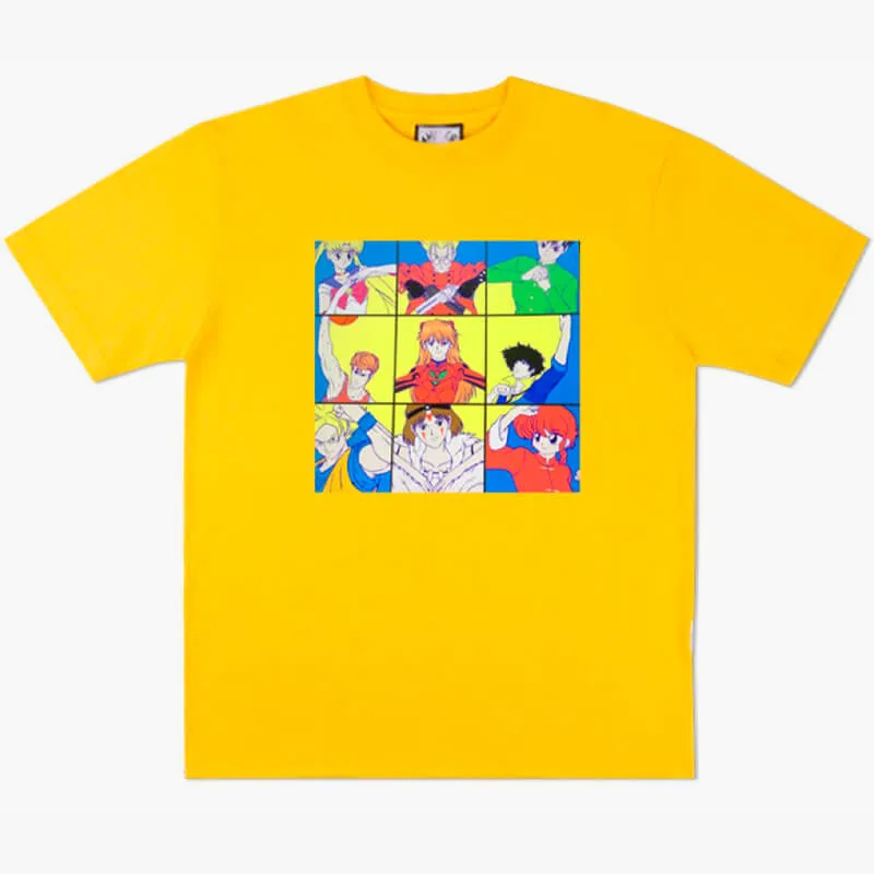 Retro Anime Characters Aesthetic T-Shirt Heart Hand Sign