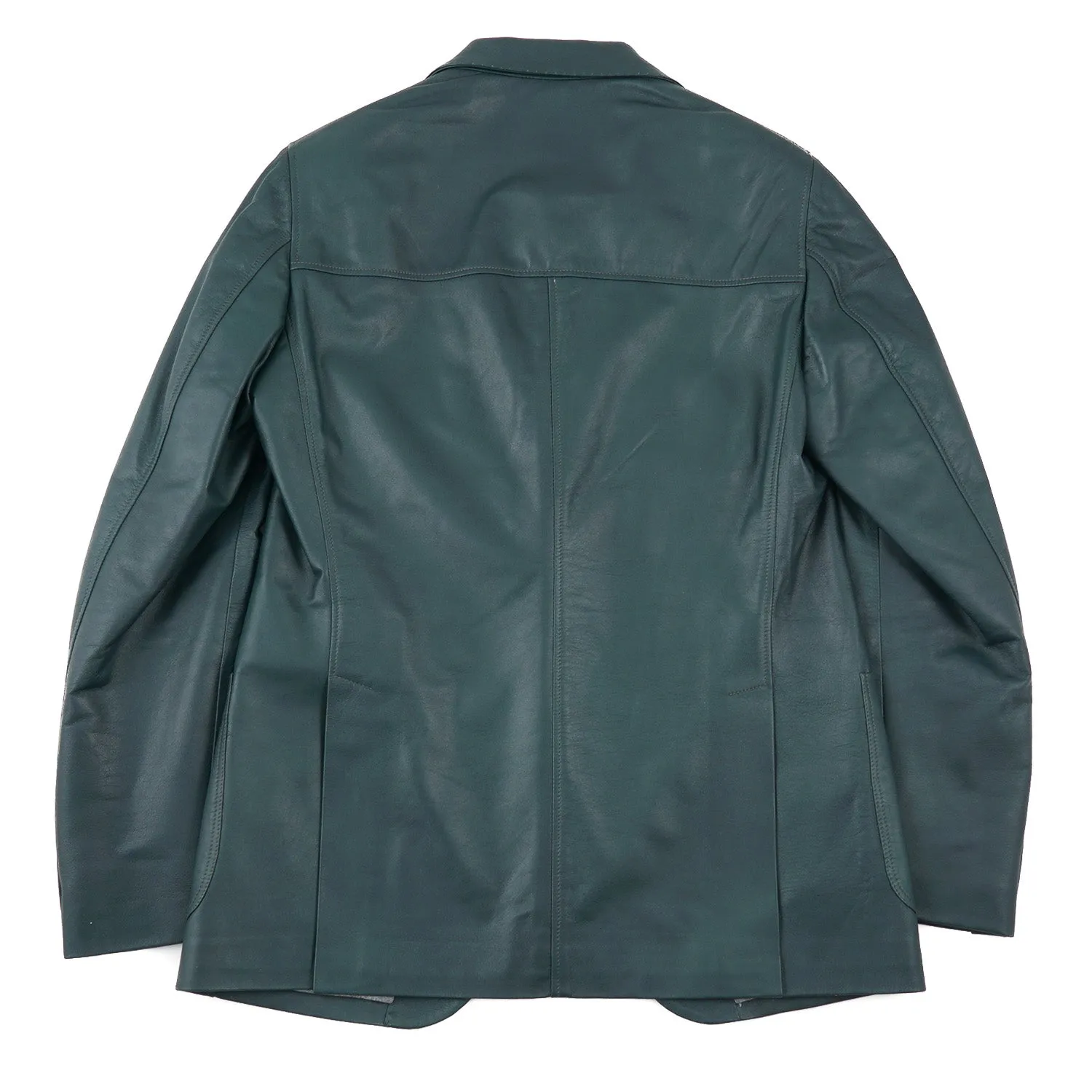 Rifugio Bottle Green Leather Blazer