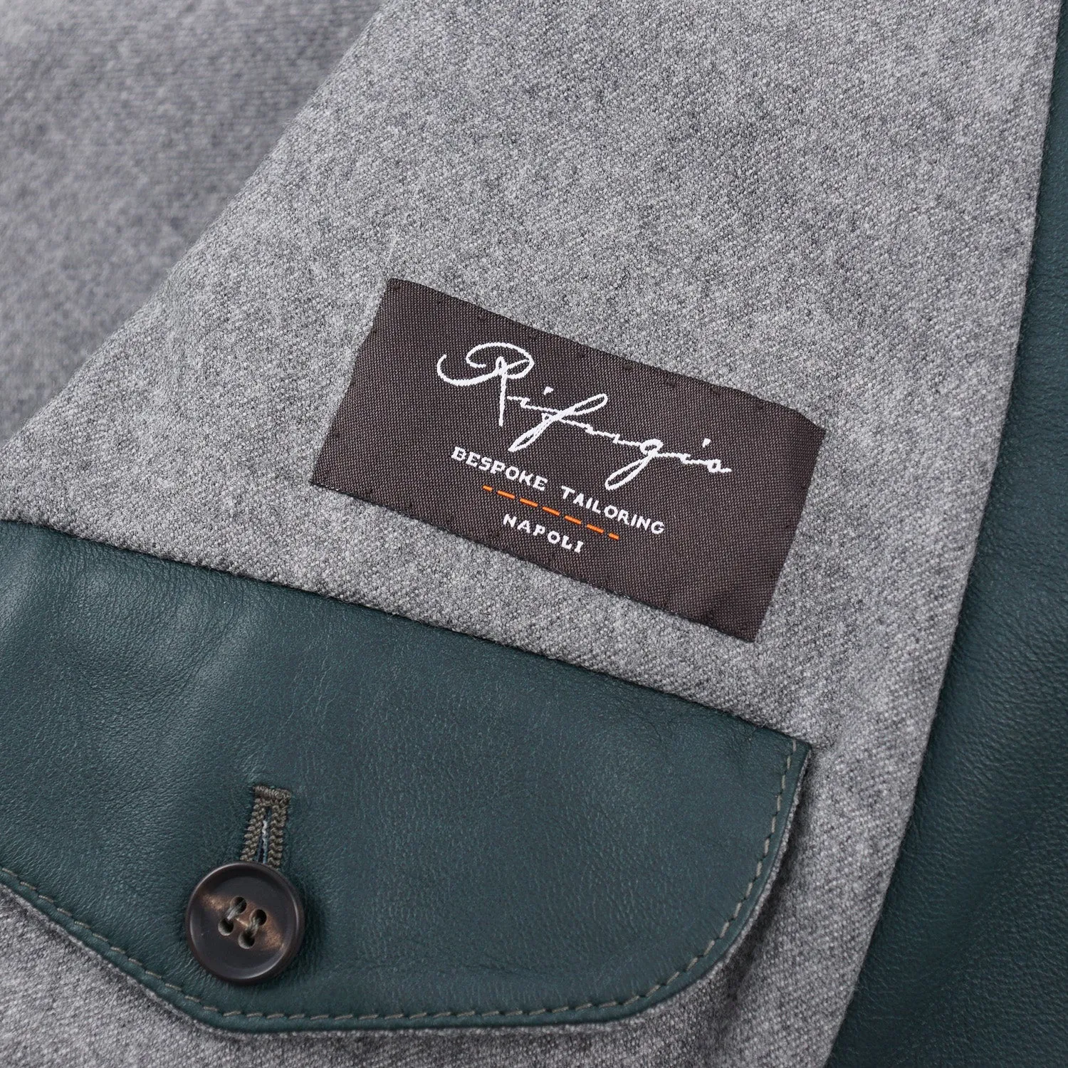 Rifugio Bottle Green Leather Blazer