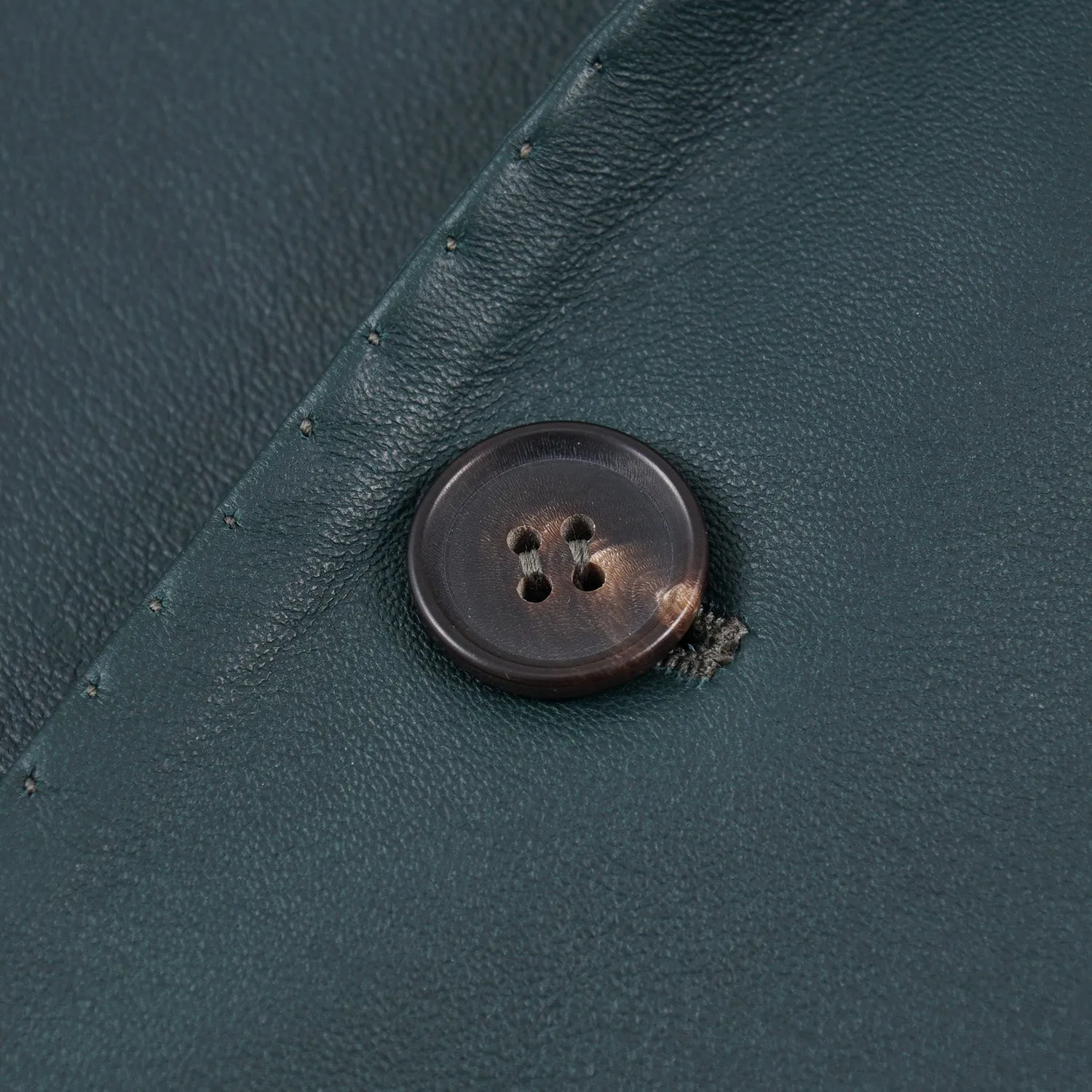 Rifugio Bottle Green Leather Blazer