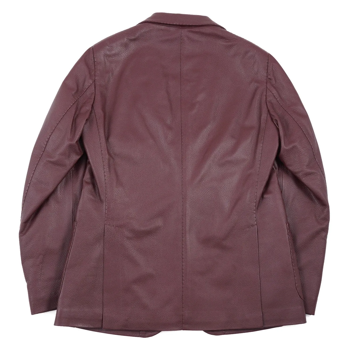 Rifugio Burgundy Deerskin Leather Blazer