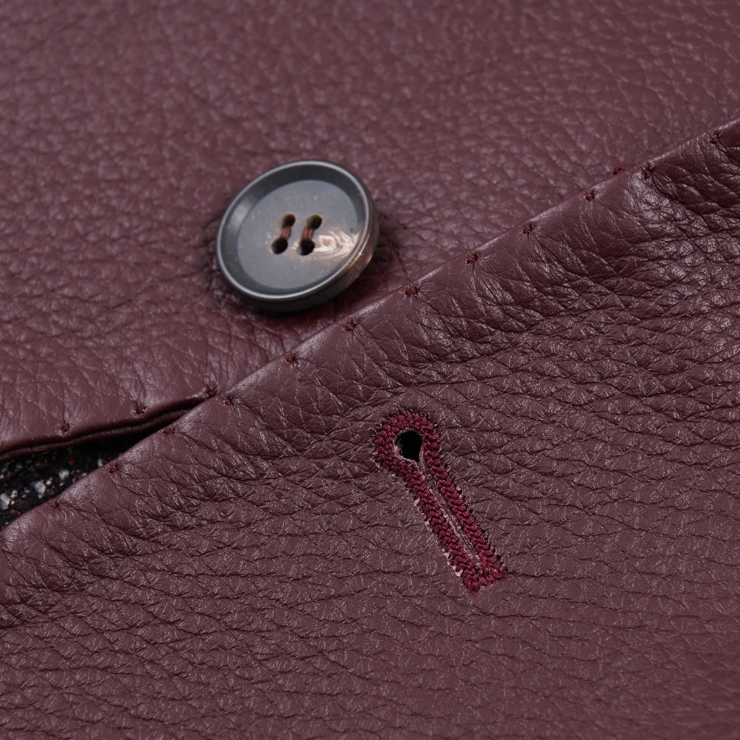 Rifugio Burgundy Deerskin Leather Blazer
