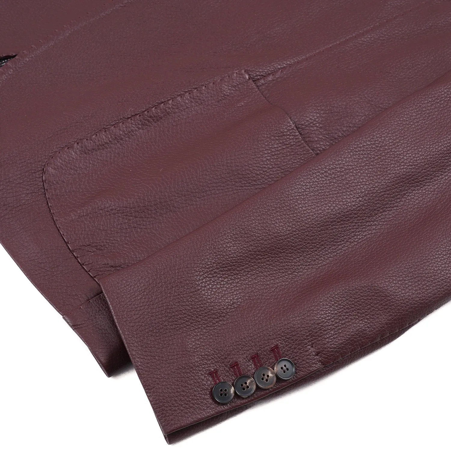 Rifugio Burgundy Deerskin Leather Blazer