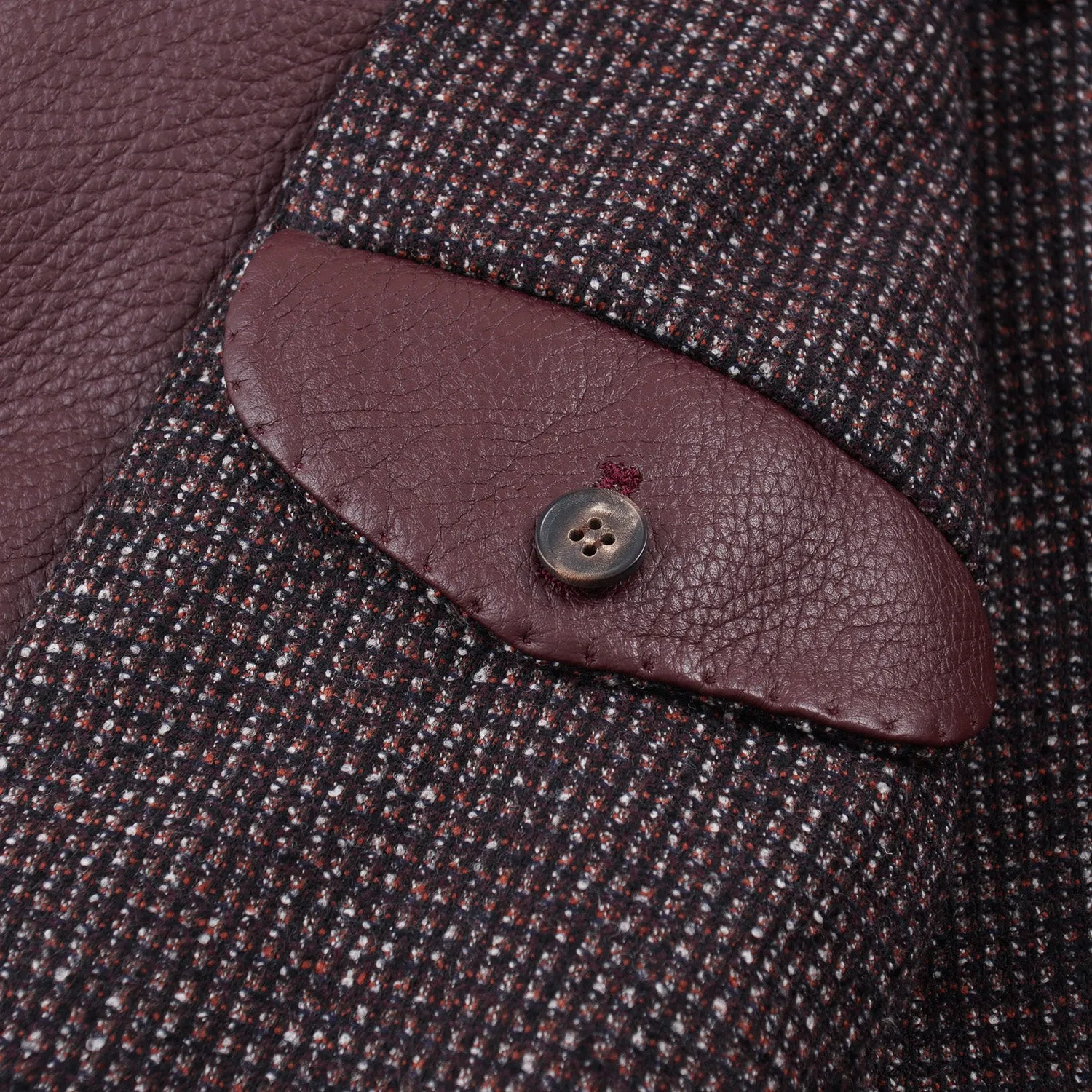 Rifugio Burgundy Deerskin Leather Blazer