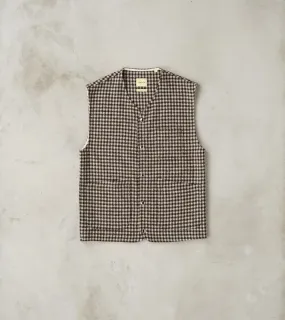 Sonsie Tweed Wool Camargue Vest - Undyed Check