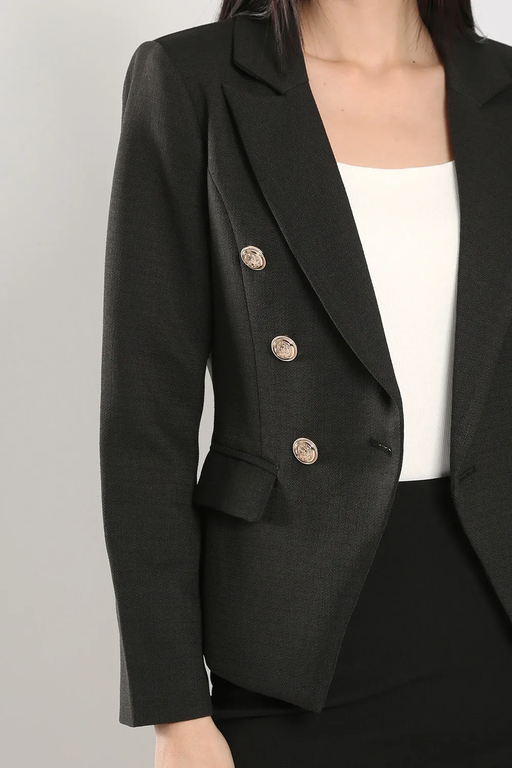 Suzanne Jacket in Black Tweet