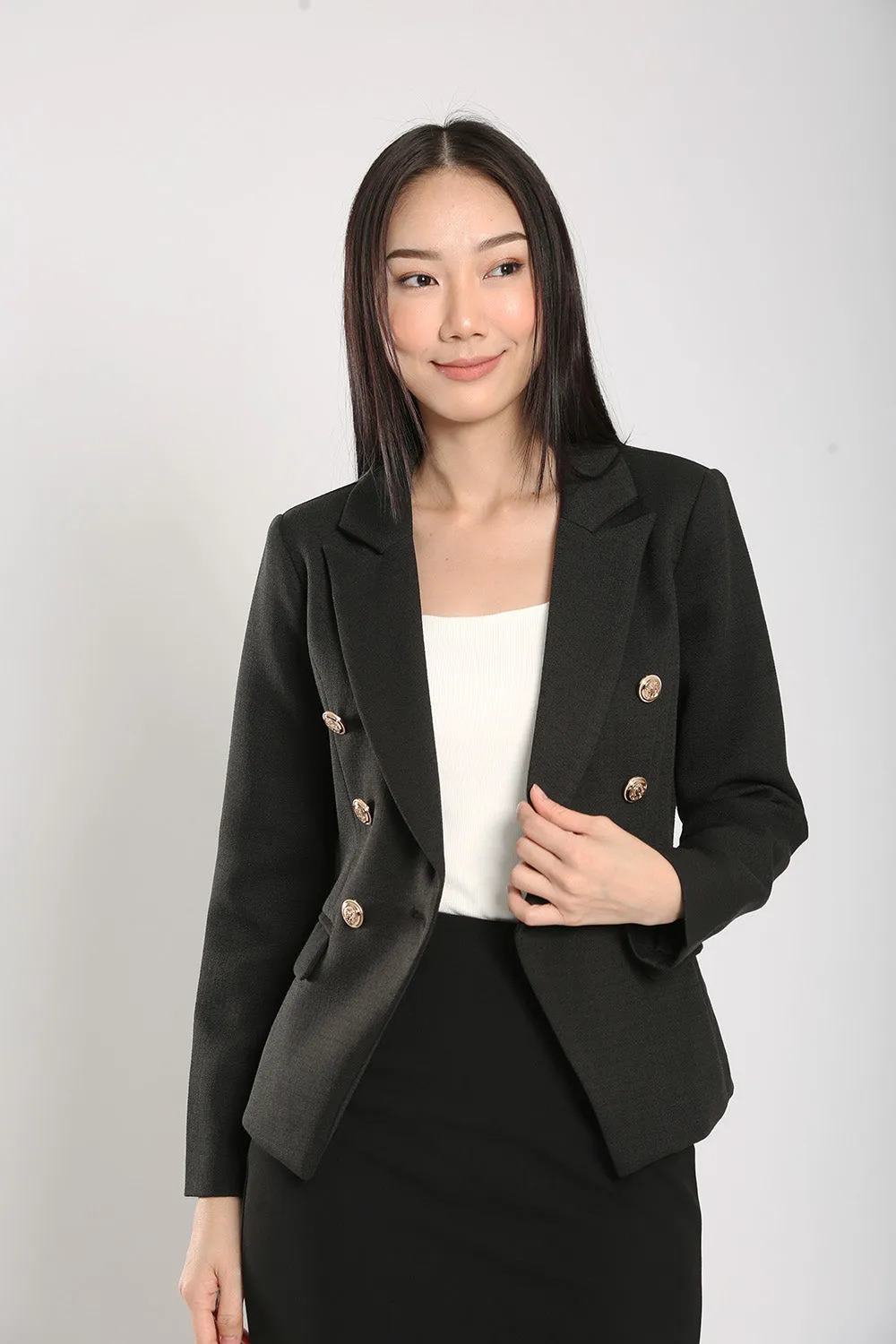 Suzanne Jacket in Black Tweet