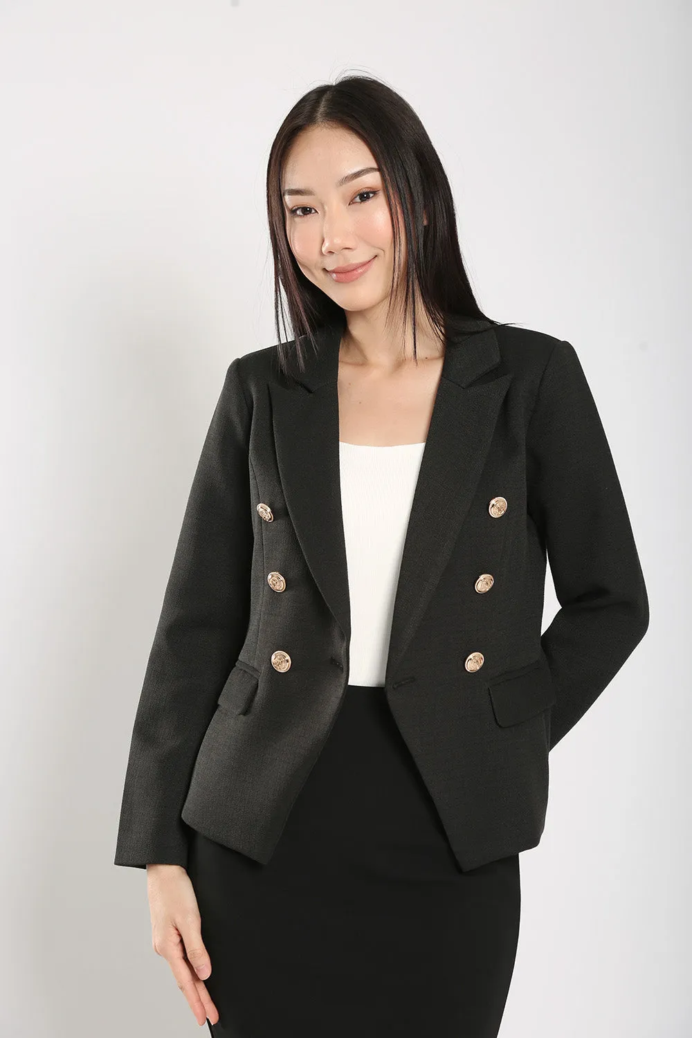 Suzanne Jacket in Black Tweet