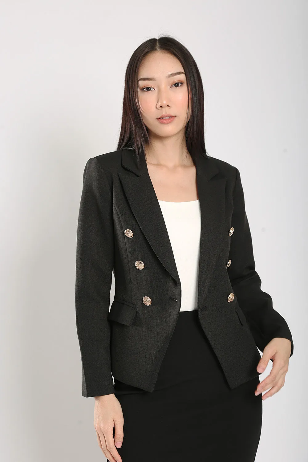 Suzanne Jacket in Black Tweet