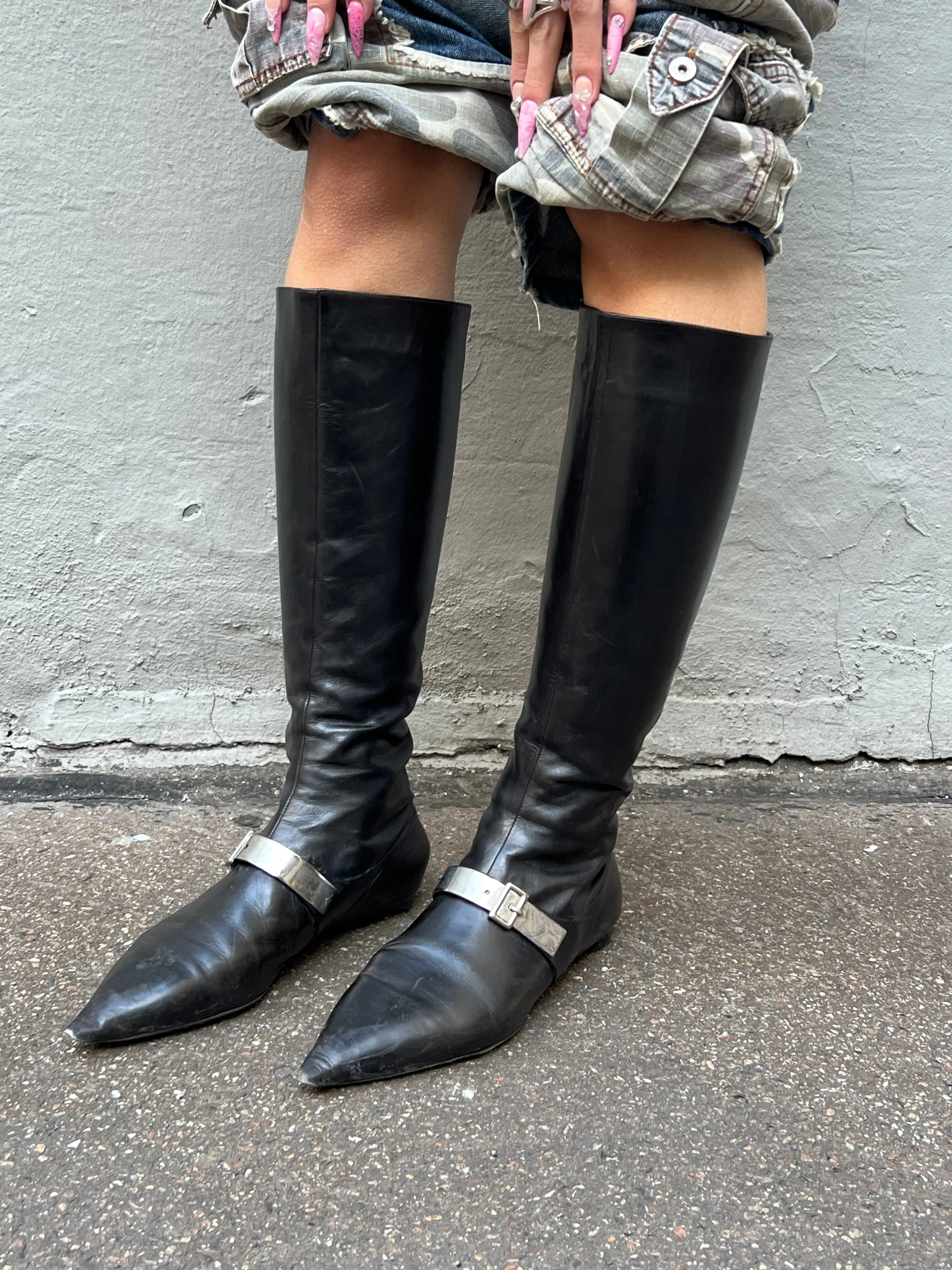 Vintage Emporio Armani Leather Boots 39