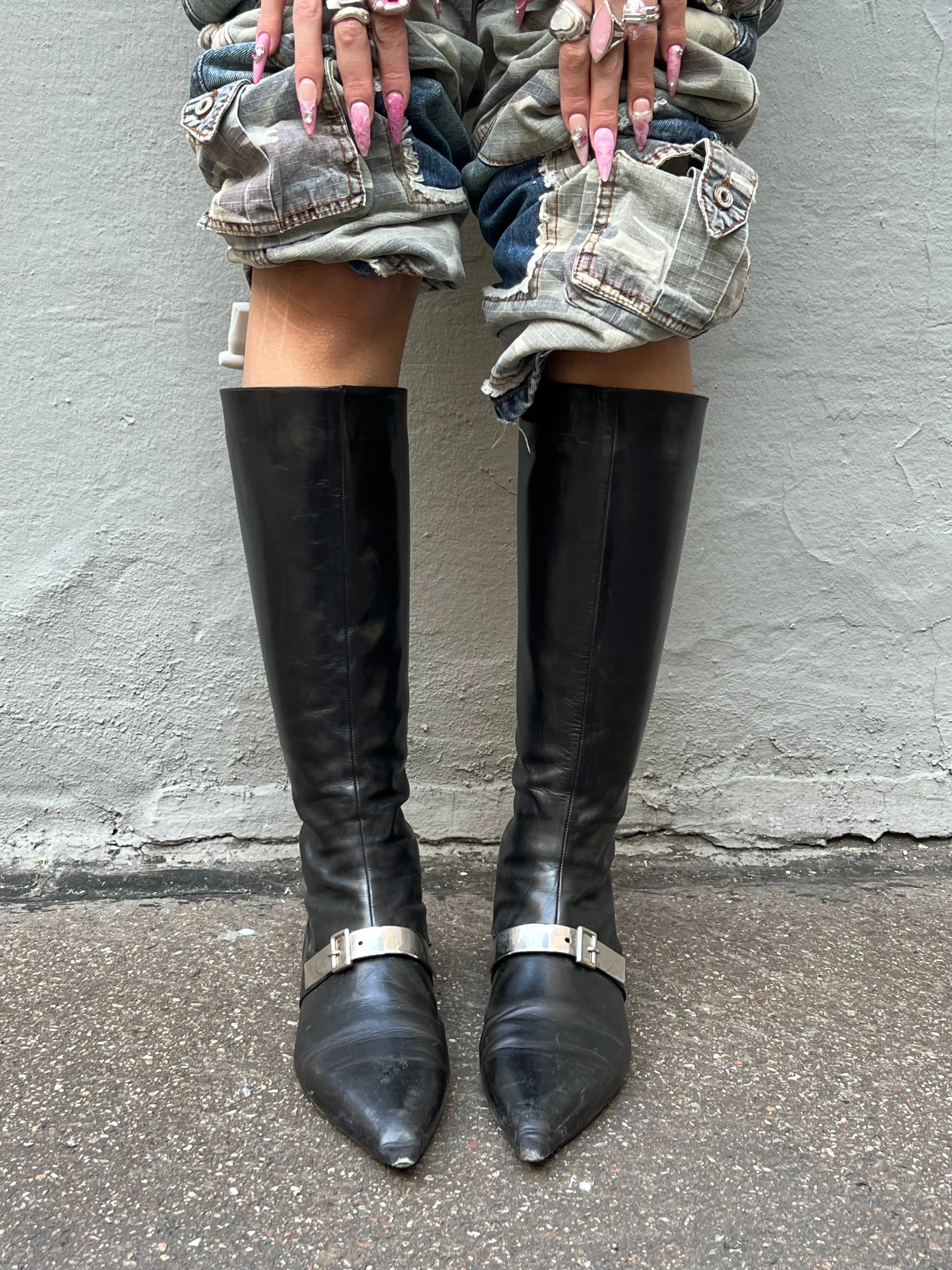 Vintage Emporio Armani Leather Boots 39